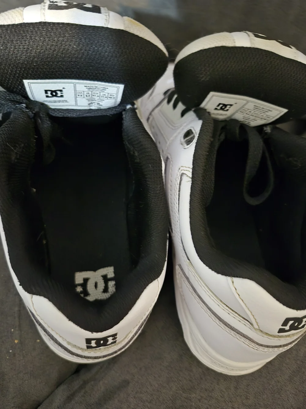 DC White and Black Skate Shoes